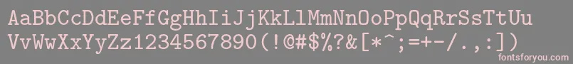 Lmmono8Regular Font – Pink Fonts on Gray Background