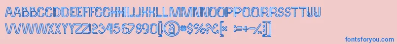 Palmaboldgrunge Font – Blue Fonts on Pink Background