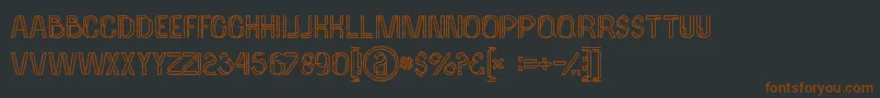 Шрифт Palmaboldgrunge – коричневые шрифты на чёрном фоне