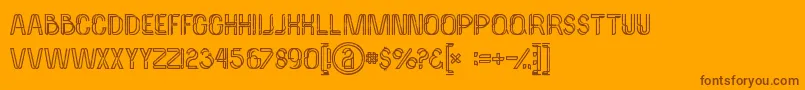 Palmaboldgrunge Font – Brown Fonts on Orange Background