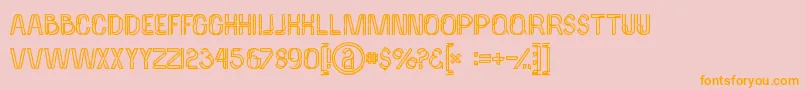 Palmaboldgrunge Font – Orange Fonts on Pink Background
