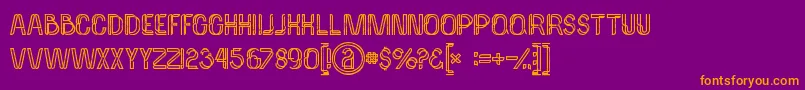 Palmaboldgrunge Font – Orange Fonts on Purple Background