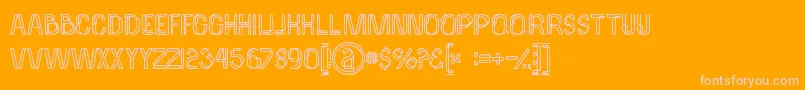 Palmaboldgrunge-Schriftart – Rosa Schriften auf orangefarbenem Hintergrund