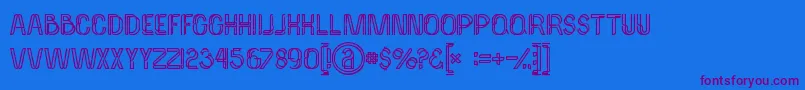 Palmaboldgrunge Font – Purple Fonts on Blue Background