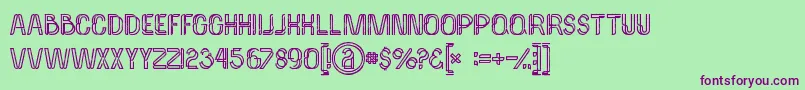 Fonte Palmaboldgrunge – fontes roxas em um fundo verde