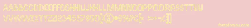 Palmaboldgrunge Font – Yellow Fonts on Pink Background