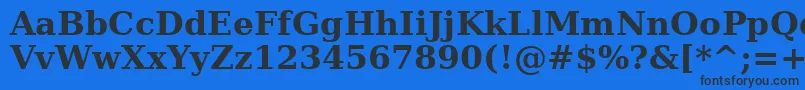 AeMashqBold Font – Black Fonts on Blue Background