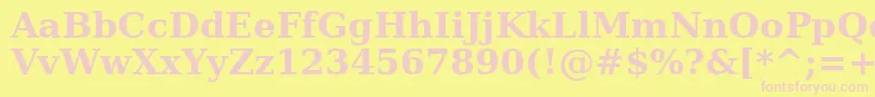 AeMashqBold Font – Pink Fonts on Yellow Background