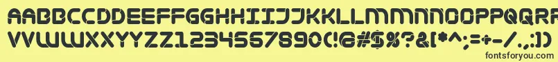Mametosca026 Font – Black Fonts on Yellow Background