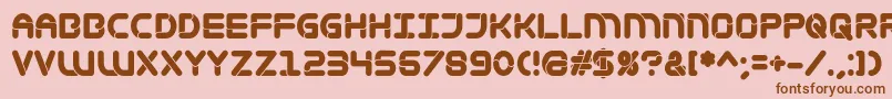 Mametosca026 Font – Brown Fonts on Pink Background