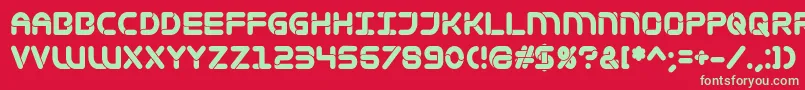 フォントMametosca026 – 赤い背景に緑の文字