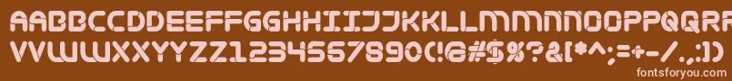 Mametosca026 Font – Pink Fonts on Brown Background