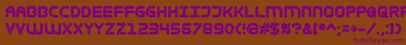 Mametosca026 Font – Purple Fonts on Brown Background