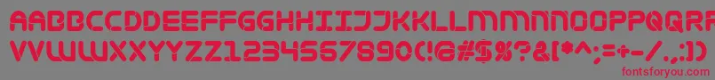 Mametosca026 Font – Red Fonts on Gray Background