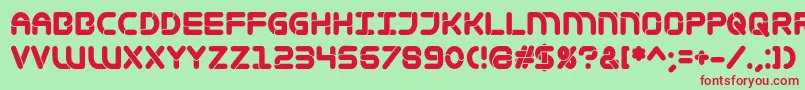 Mametosca026 Font – Red Fonts on Green Background