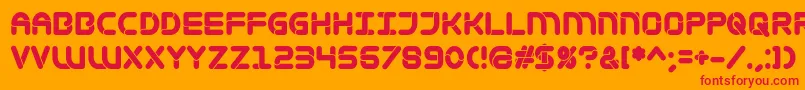 Mametosca026 Font – Red Fonts on Orange Background