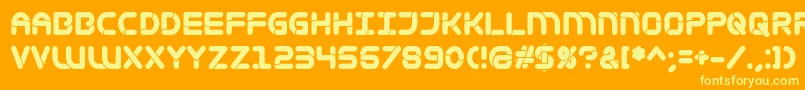 Mametosca026 Font – Yellow Fonts on Orange Background