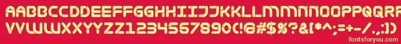 フォントMametosca026 – 黄色の文字、赤い背景