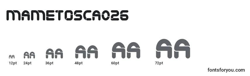 Mametosca026 Font Sizes