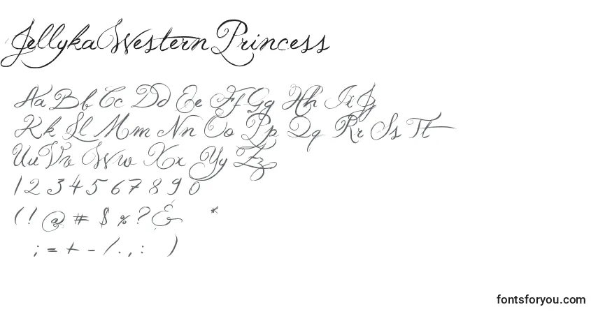 JellykaWesternPrincess Font – alphabet, numbers, special characters