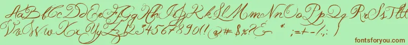 JellykaWesternPrincess Font – Brown Fonts on Green Background