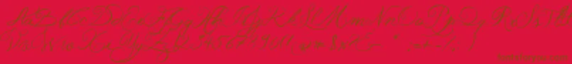 JellykaWesternPrincess Font – Brown Fonts on Red Background