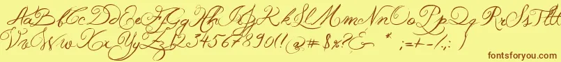 JellykaWesternPrincess Font – Brown Fonts on Yellow Background