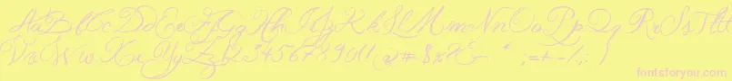 JellykaWesternPrincess Font – Pink Fonts on Yellow Background