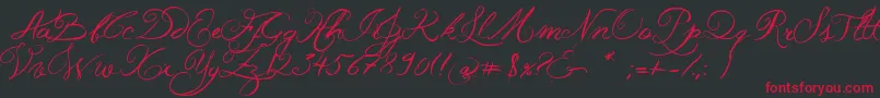 JellykaWesternPrincess Font – Red Fonts on Black Background