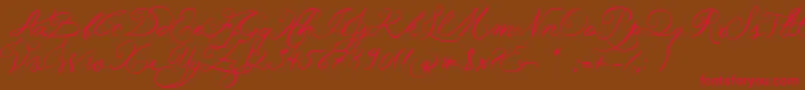 JellykaWesternPrincess Font – Red Fonts on Brown Background