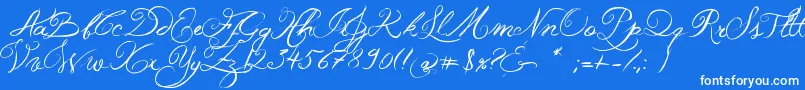 JellykaWesternPrincess Font – White Fonts on Blue Background