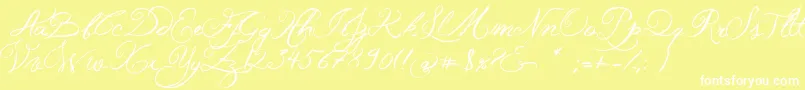 JellykaWesternPrincess Font – White Fonts on Yellow Background