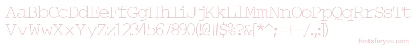 TypewriterNormal Font – Pink Fonts on White Background