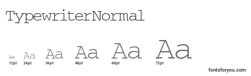 TypewriterNormal Font Sizes