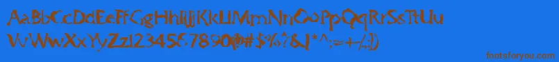 Gumbootcha Font – Brown Fonts on Blue Background
