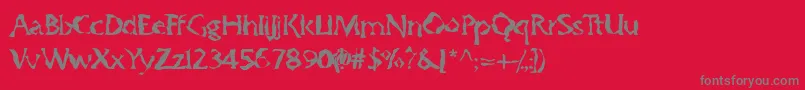 Gumbootcha Font – Gray Fonts on Red Background