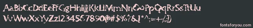 Gumbootcha Font – Pink Fonts on Black Background