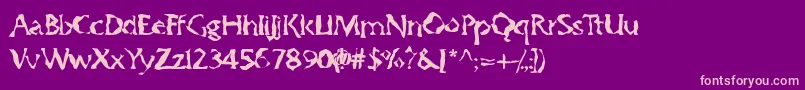 Gumbootcha Font – Pink Fonts on Purple Background