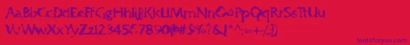 Gumbootcha Font – Purple Fonts on Red Background