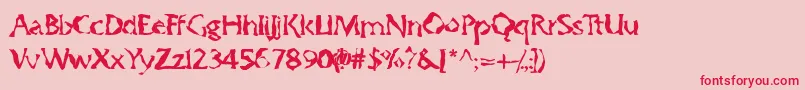 Gumbootcha Font – Red Fonts on Pink Background