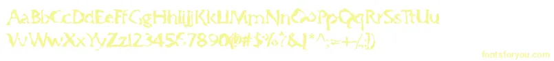 Gumbootcha-Schriftart – Gelbe Schriften