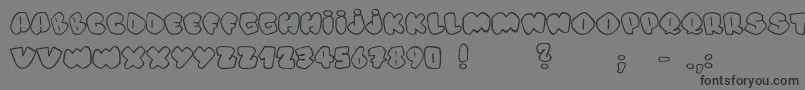 AlphaStreet Font – Black Fonts on Gray Background