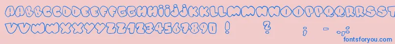 AlphaStreet Font – Blue Fonts on Pink Background