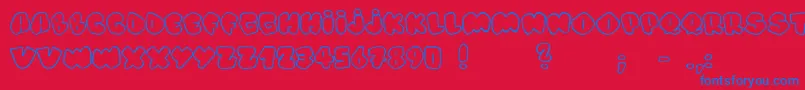 AlphaStreet Font – Blue Fonts on Red Background