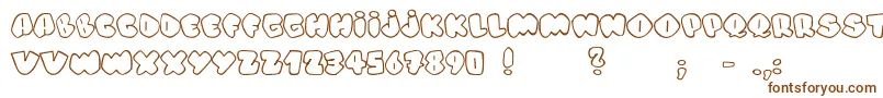 Шрифт AlphaStreet – коричневые шрифты на белом фоне