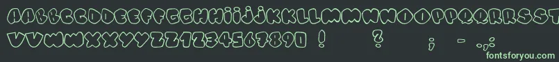 AlphaStreet Font – Green Fonts on Black Background