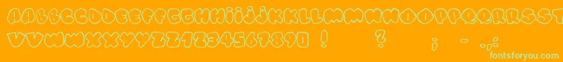 AlphaStreet Font – Green Fonts on Orange Background