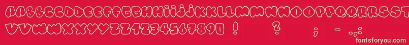 AlphaStreet Font – Green Fonts on Red Background