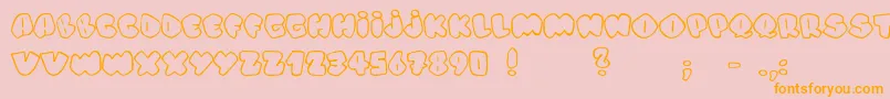 AlphaStreet Font – Orange Fonts on Pink Background