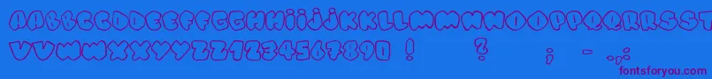 AlphaStreet Font – Purple Fonts on Blue Background